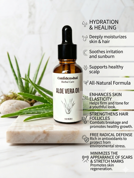 Aloe Vera Oil – Hydrating & Soothing Oil for Skin & Hair