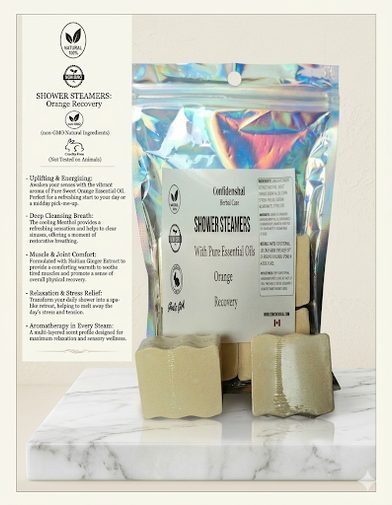 Orange Shower Steamer – Recovery & Renewal