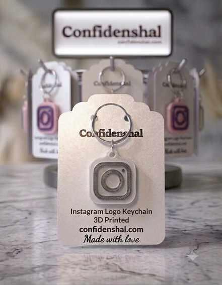 Custom 3d Printed NF Social Media Keychain