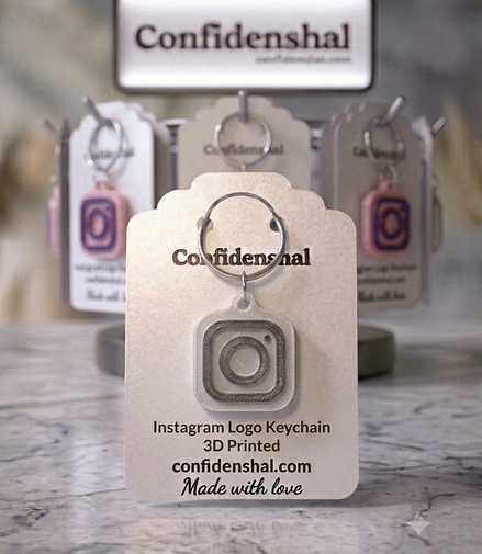 Custom 3d Printed NF Social Media Keychain