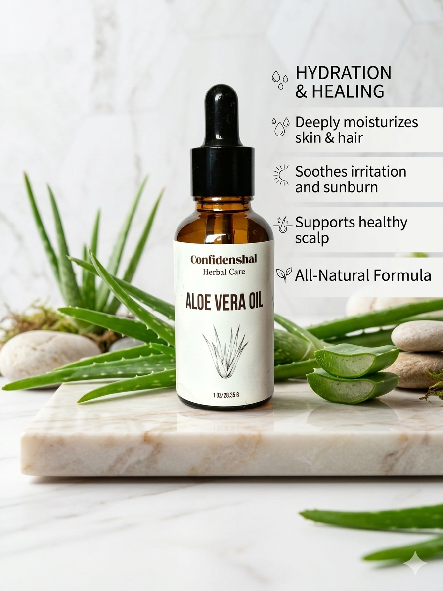 Aloe Vera Oil – Hydrating & Soothing Oil for Skin & Hair