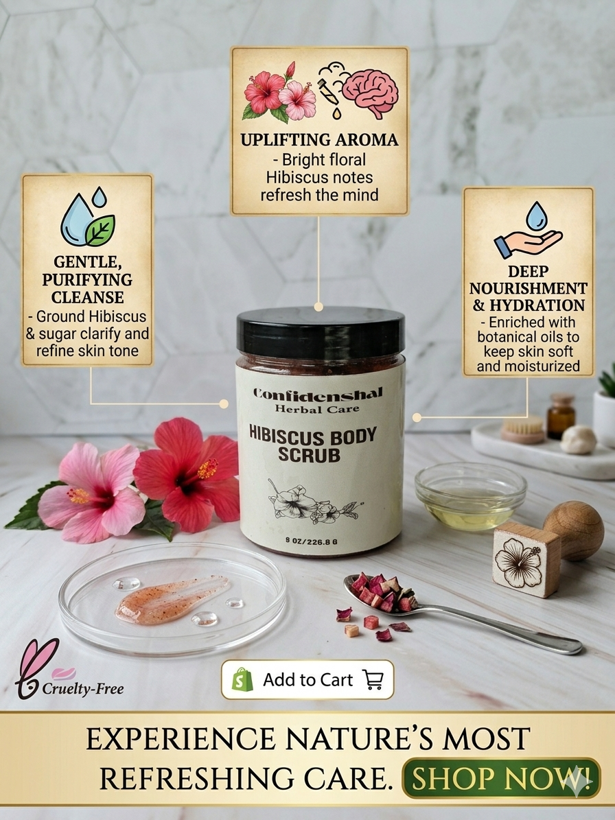 Hibiscus Body Scrub/Herbal Hibiscus Body Scrub
